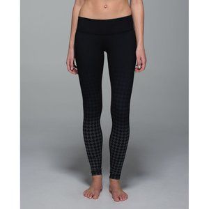 FINAL PRICE Lululemon Wunder Under Leggings Giant Houndstooth Dip Dye Deep Coal